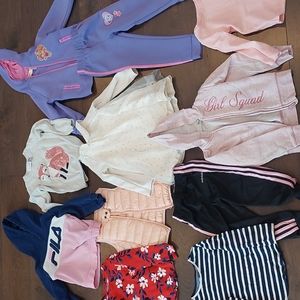 4t toddler girl,hoodie,sweater,dress,down vest，pant,adidas,fila, total11…